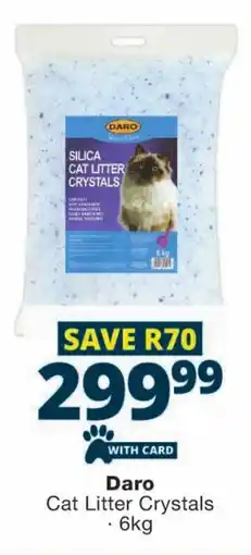 Checkers Daro Cat Litter Crystals offer