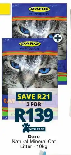 Checkers Daro Natural Mineral Cat Litter offer