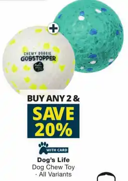 Checkers Dog's Life Dog Chew Toy offer