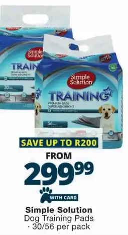 Checkers Simple Solution Dog Training Pads offer
