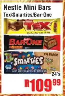 Devland Cash And Carry Nestle Mini Bars Tex/ Smarties/ Bar-One offer