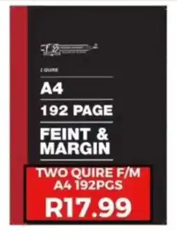 Saverite Two quire f/m A4 192pgs offer
