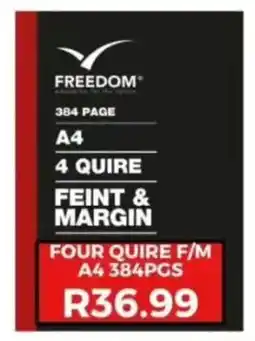 Saverite Four quire f/m A4 384pgs offer