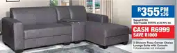 OK Furniture 2-Division Tracy Corner Chaise Lounge Suite with Console offer