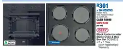 OK Furniture Black Undercounter Static Oven & Hob Box Set DCB822E offer