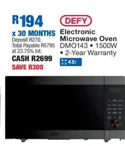 OK Furniture Defy Electronic Microwave Oven offer