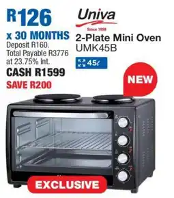 OK Furniture Univa 2-Plate Mini Oven UMK45B offer