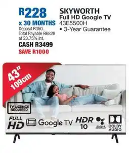 OK Furniture SKYWORTH Full HD Google TV 43E5500H offer