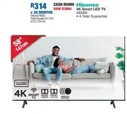 OK Furniture Hisense 4K Smart LED TV 58A6N offer