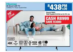 OK Furniture Hisense 4K Smart LED TV 70A6Q offer
