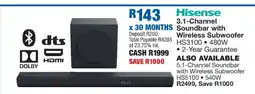 OK Furniture Hisense 3.1-Channel Soundbar with Wireless Subwoofer offer