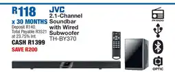 OK Furniture JVC 2.1-Channel Soundbar with Wired Subwoofer TH-BY370 offer