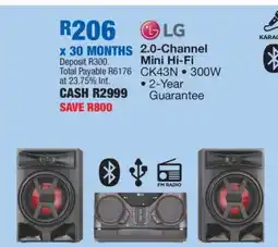 OK Furniture LG 2.0-Channel Mini Hi-Fi CK43N offer