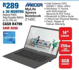 OK Furniture Mecer MyLife Xpress Notebook Z140C offer