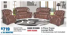 OK Furniture 4-Piece Trojan Lounge Suite offer