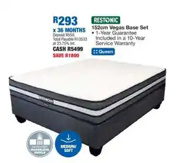 OK Furniture Restonic 152cm Vegas Base Set offer