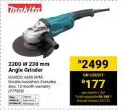 Builders Warehouse Makita 2200W 230mm Angle Grinder (171823) offer