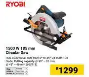 Builders Warehouse Ryobi 1500W 185mm Circular Saw RCS-1500 (665918) offer