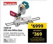 Builders Warehouse Makita 1650W 255mm Mitre Saw LS1040 (124090) offer