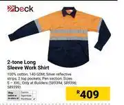 Builders Warehouse Beck 2 Tone Long Sleeve Work Shirt (589394,589396,589399) offer