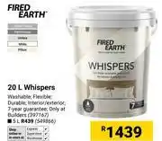 Builders Warehouse Fired Earth 20L Whispers (397167) offer