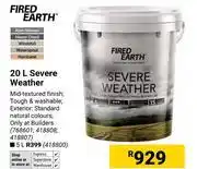 Builders Warehouse Fired Earth 20L Severe Weather (768601, 418808, 418807) offer