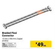 Builders Warehouse Braided Flexi Connector 15mm x 350mm (21855) offer