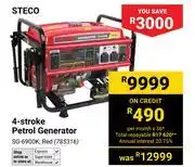 Builders Warehouse Steco 4 Stroke Petrol Generator Red SG-6900K (785316) offer