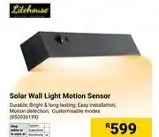 Builders Warehouse Litehouse Solar Wall Light With Motion Sensor 850036199 offer