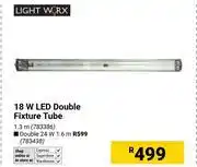 Builders Warehouse Lightworx 18W LED Double Fixture Tube 1.3m 783386 offer