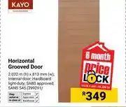 Builders Warehouse Kayo Horizontal Grooved Door 2.032m(h) X 813mm(w) 399291 offer