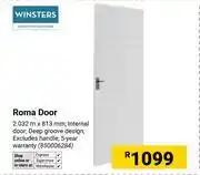Builders Warehouse Winsters Roma Door 2.032m X 813mm 850006284 offer