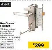 Builders Warehouse Dortello Nera 3-Lever Lock Set offer