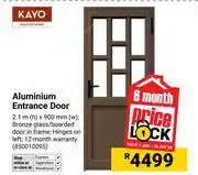 Builders Warehouse Kayo Aluminium Entrance Door 2.1m(h) X 900mm(w) 850010095 offer