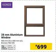 Builders Warehouse Kenzo 28mm Aluminium Window (Bronze) 900mm(h) X 600mm(w) 766139 offer