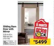 Builders Warehouse Sliding Barn Door With Mirror 2.05m(h) X 930mm(w) 751776 offer