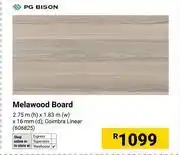 Builders Warehouse PG Bison Melawood Board Coimbra Linear 2.75m(h) X 1383m(w) X 16mm (d) 606825 offer