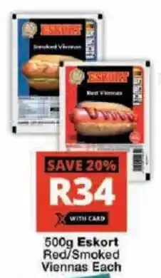 Checkers Hyper Eskort Red/ Smoked Viennas offer