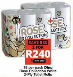 Checkers Hyper Dinu Rose Collection White 2-Ply Toilet Rolls offer