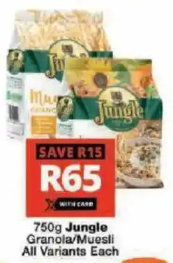 Checkers Hyper Jungle Granola/ Muesli All Variants offer