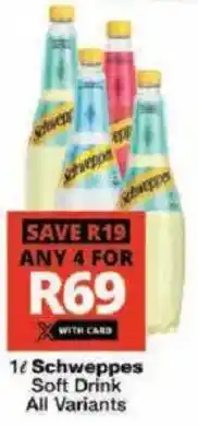 Checkers Hyper Schweppes Soft Drink All Variants offer