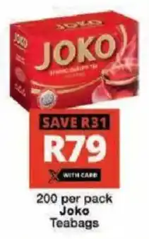 Checkers Hyper Joko Teabags offer