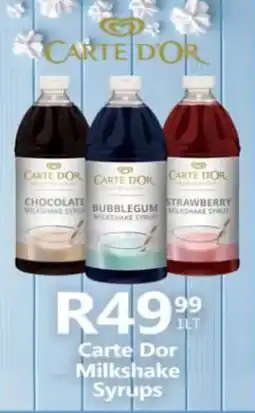 Take 'n Pay Carte Dor Milkshake Syrups offer