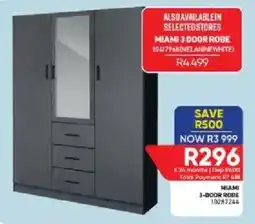 Furnmart Miami 3 door robe offer