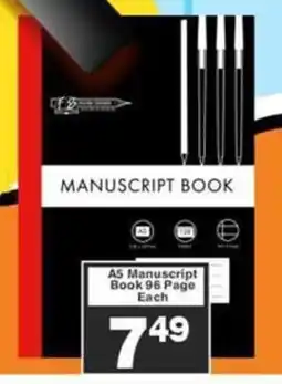 Big Save A5 Manuscript Book 96 Page offer