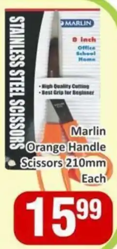 Big Save Marlin Orange Handle Scissors offer