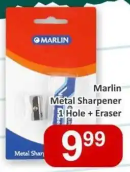 Big Save Marlin Metal Sharpener 1 Hole + Eraser offer