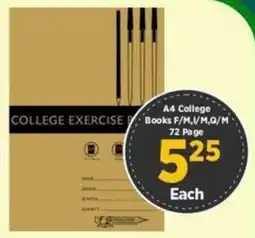 Big Save A4 College Books F/M, I/M, Q/M 72 Page offer