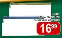 Big Save Marlin Clear Plastic PVC Pencil Case offer
