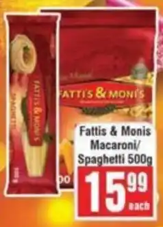 Frontline Fattis & Monis Macaroni/ Spaghetti offer